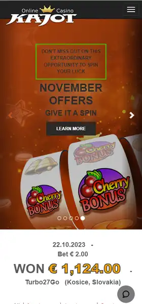Kajot Casino Mobile Version